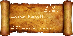 Liszkay Marcell névjegykártya